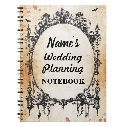 Gothic Frame Cream Notebook Wedding Planning Note