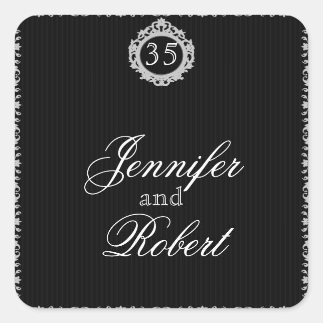 Gothic Frame Monogram Envelope Seal (Front)