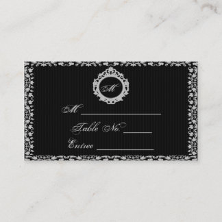Gothic Frame Monogram Place Card