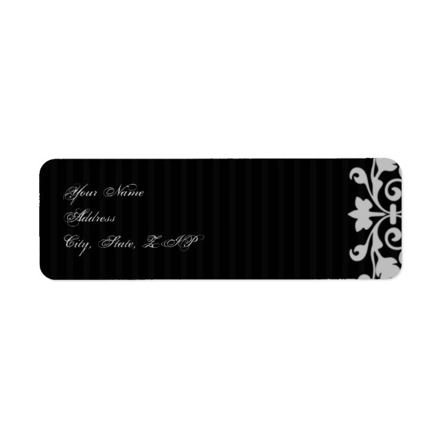 Gothic Frame Monogram Return Address Label (Front)