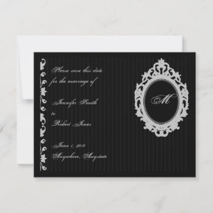 Gothic Frame Monogram Save the Date