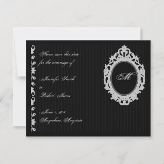 Gothic Frame Monogram Save the Date