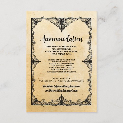 Gothic Frame Rustic Accommodation Wedding Cards
