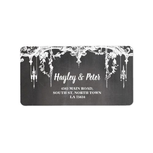 Gothic Frame Rustic Address Label Stickers Wedding