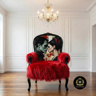 Gothic Frankenstein Couple Furniture Decoupage Tissue Paper