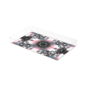 Gothic Frozen Winter Spider Web Acrylic Tray