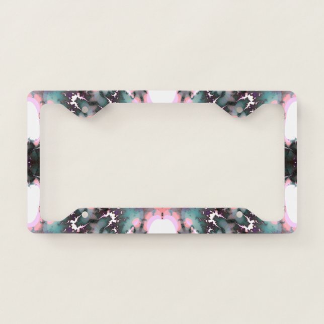 Gothic Frozen Winter Spider Web License Plate Frame (Front)