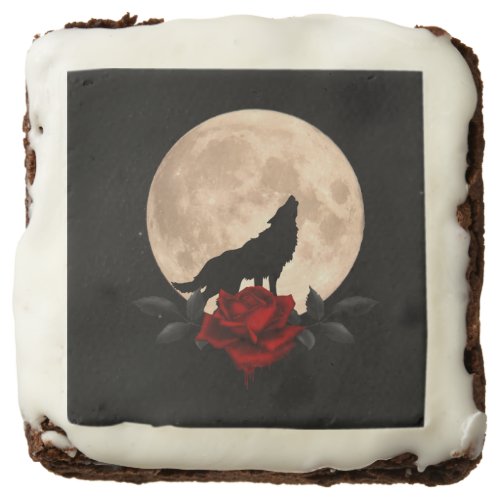 Gothic Full Moon Wolf Brownie