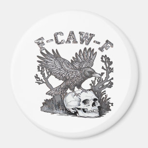 Gothic Funny F-Caw-F Humor Crow Essential Retro St Magnet