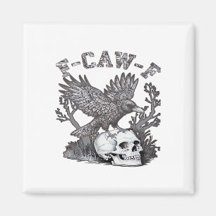 Gothic Funny F-Caw-F Humor Crow Essential Retro St Magnet