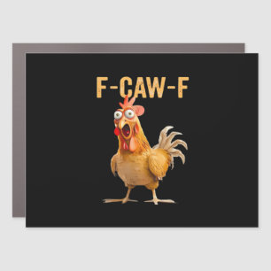 Gothic Funny Humor Crow F Caw F Style Car Magnet