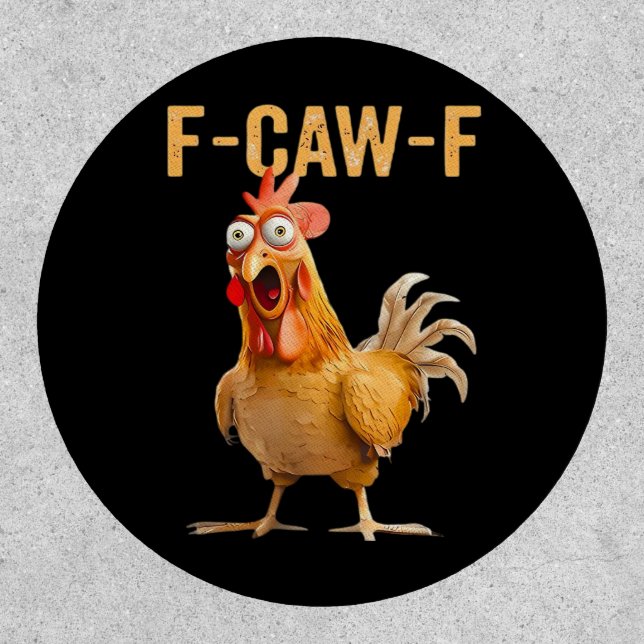 Gothic Funny Humor Crow F Caw F Style Patch (Front)