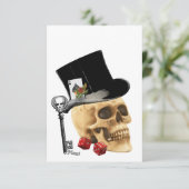 Gothic gambler skull tattoo design (Standing Front)