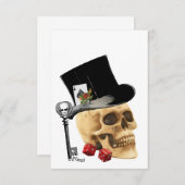 Gothic gambler skull tattoo design (Front/Back)