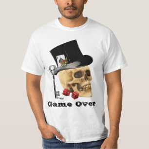 Gothic gambling skull, game over T-Shirt