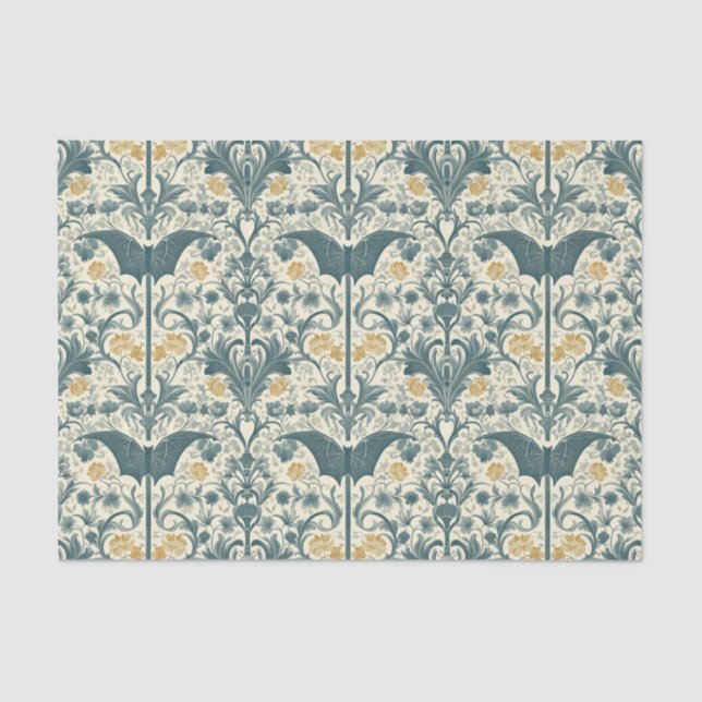 Gothic Garden Flight Tissue Paper – Dark Floral  (Front)