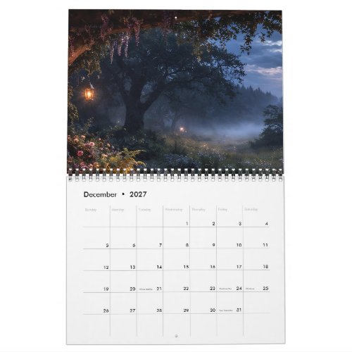 Gothic Garden Hideaways 2027 Wall Calendar
