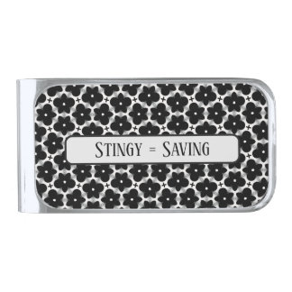 Gothic Garden  Silver Finish Money Clip