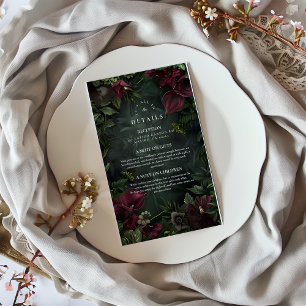 Gothic Garden Wedding Romance Enclosure Card