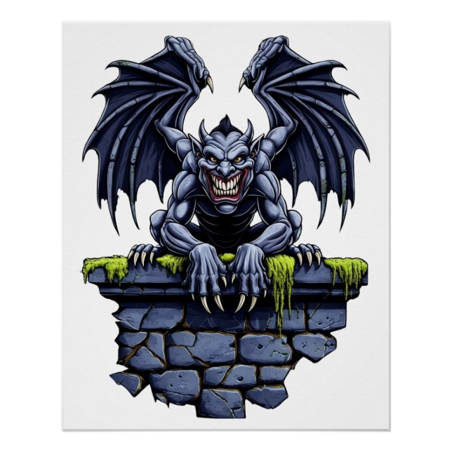 Gothic Gargoyle: A Guardian of the Night Poster (Front)