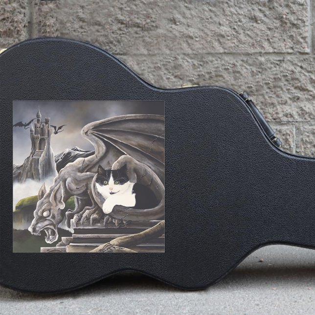 Gothic Gargoyle Cat Dark Fantasy Castle Sticker (Creator Uploaded)