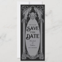 Gothic Gargoyle Halloween Wedding Save the Date