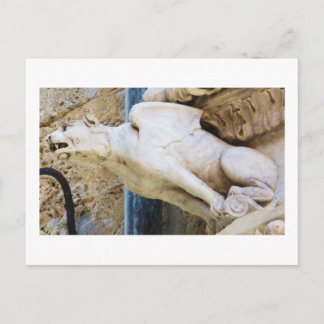 Gothic gargoyle statue - circa 1340 postcard