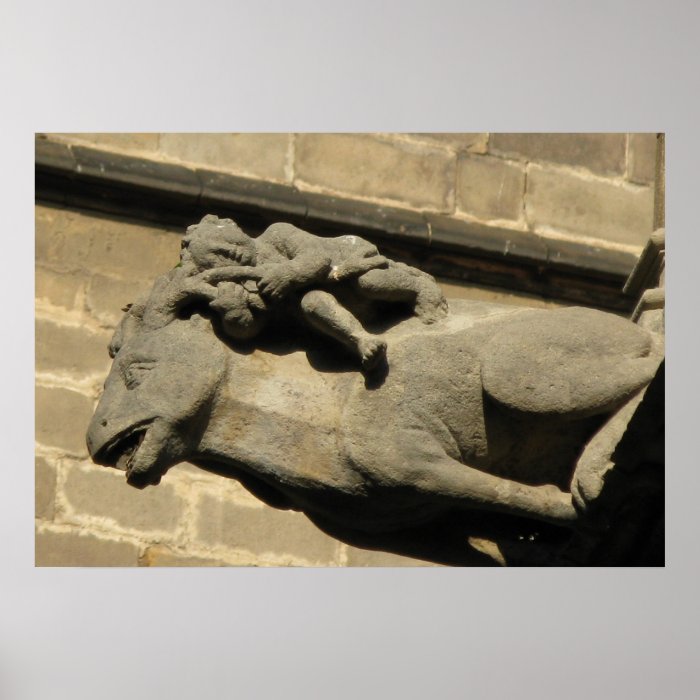 Gothic gargoyles print