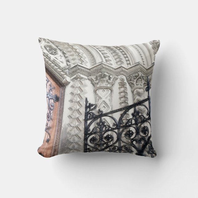Gothic Gate Throw Pillow (Front)
