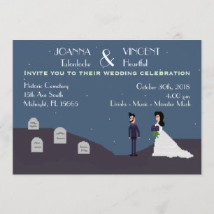 Gothic Geek Gamer Wedding Invitation