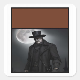 Gothic Gentleman Under Full Moon Sticker