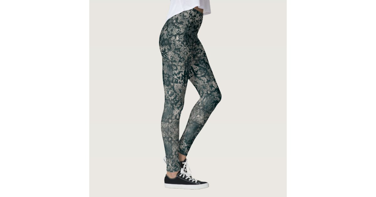 Teal Pu Plain Fitted Leggings, Unscripted