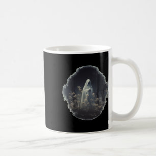 Gothic Ghost In The Forest Vintage Floral Ghost Ha Coffee Mug