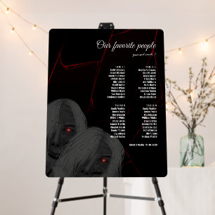 Gothic Ghosts Black White - Dark Moody Halloween Foam Board