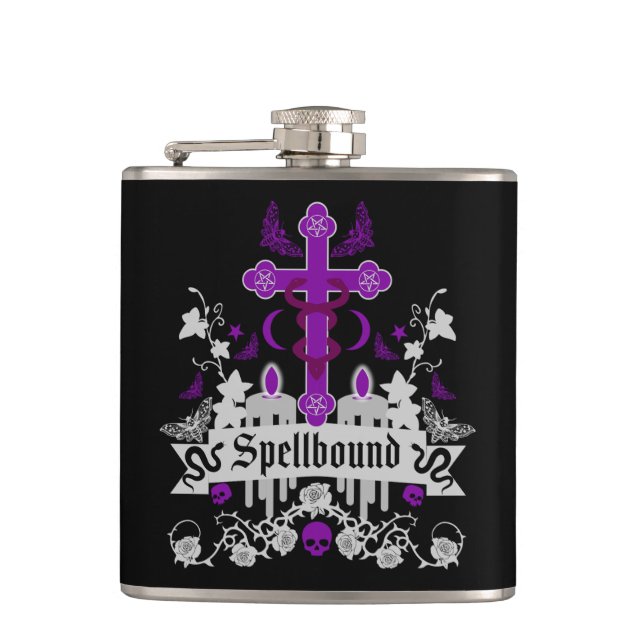 Gothic Gifts For Him And Her Flask (Front)