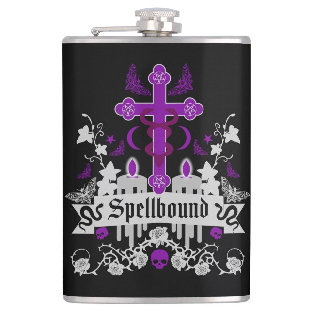Gothic Gifts For Him And Her Flask (Front)