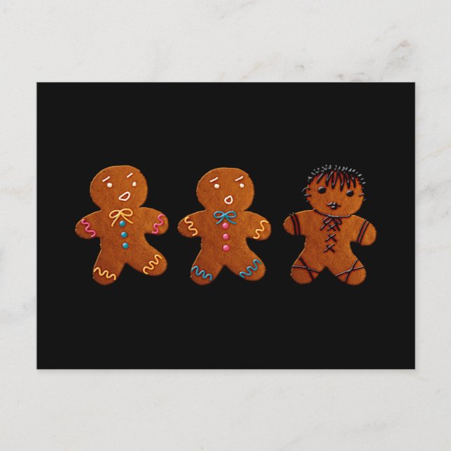 Gothic Gingerbread Man Postcard (Front)