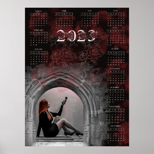 Gothic girl_ 2023 calendar  poster