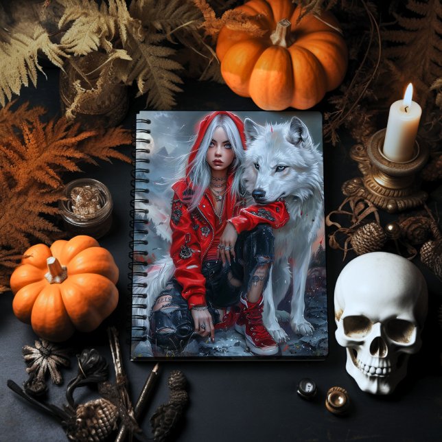 Gothic Girl and Wolf Notebook (Creator Uploaded)