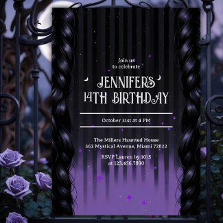Gothic Girl Braids Purple Teen Birthday Party