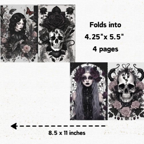 Gothic Girl  Goth Junk Scrapbook 2