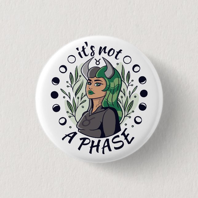 Gothic Girl Quote Art Button (Front)