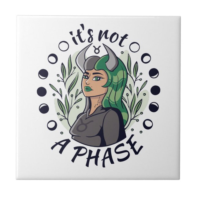 Gothic Girl Quote Art Ceramic Tile (Front)