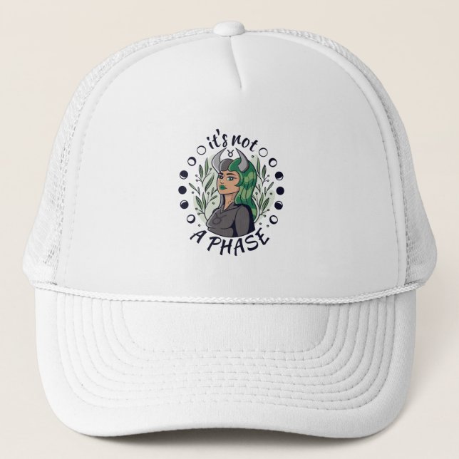 Gothic Girl Quote Art Trucker Hat (Front)