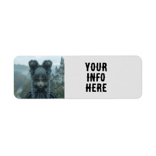 GOTHIC GIRL Return Address Labels