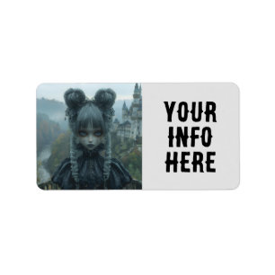 GOTHIC GIRL Return Address Labels