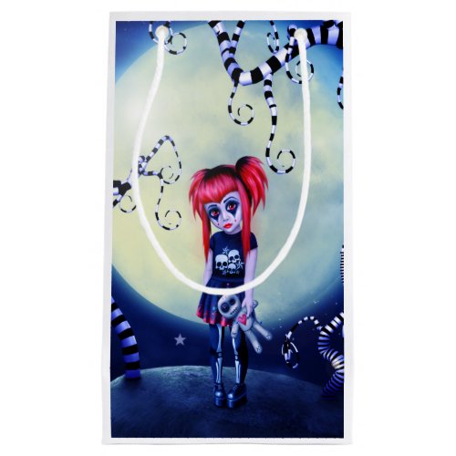 Gothic girl voodoo doll and creepy vines small gift bag