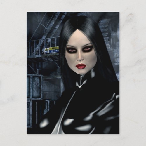 Gothic Girls Cyber Vamp postcard