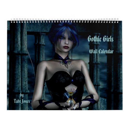 Gothic Girls Fantasy 3D Wall Calendar