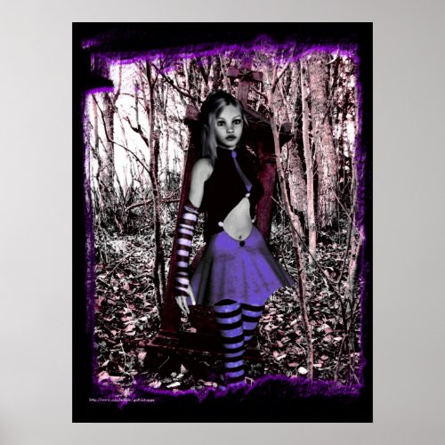 Gothic Girls Purple poster